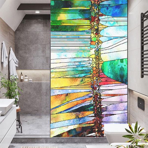 

window stickers film privacy colourful frosted glass sticker uv blocking heat control coverings tint for homedecor