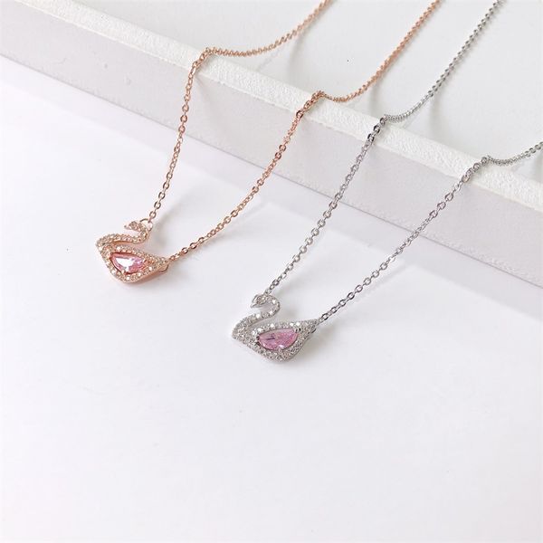 

s925 sterling swan necklace women's fashion pendant collarbone chain silver jewelry