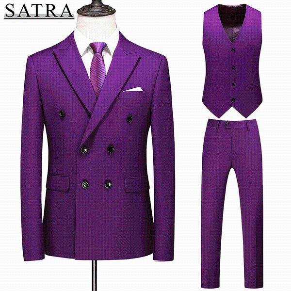 

men's suits & blazers satra 2021 arrival three-piece male casual business solid suit , fashion boutique slim dress, White;black