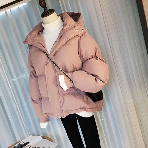 

autumn winter jacket women parka loose warm thick down cotton coat female oversized hooded long sleeve women winter jacket t191128, Black