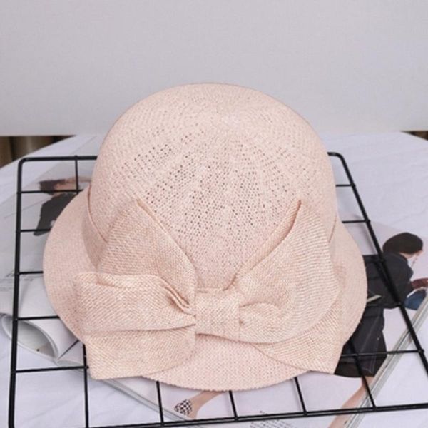 

wide brim hats women fashion straw bow soft hat summer beach sun fisherman cap autumn hollow out lace up bandage, Blue;gray