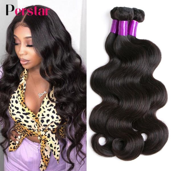 

human hair bulks perstar body wave bundles weave brazilian extensions 1/3/4 pcs remy 8-28 inch, Black