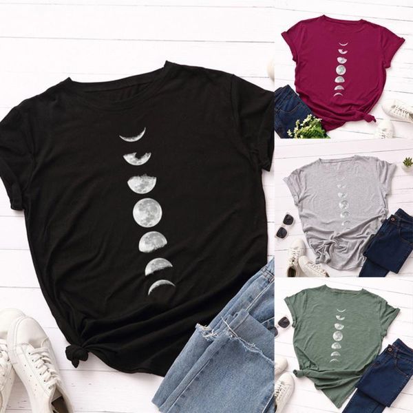 

men's t-shirts the moon print funny mens o-neck t shirts fashion men t-shirt cool shirt male tee shirts1, White;black