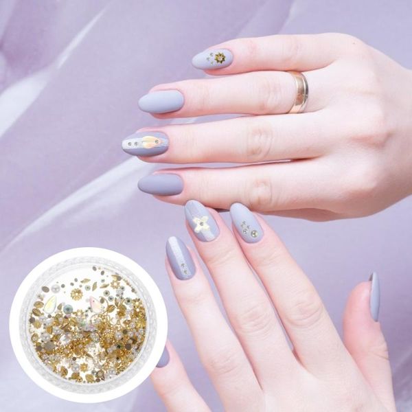 

nail art equipment 1 box manicure decoration diy metal face body make, Silver