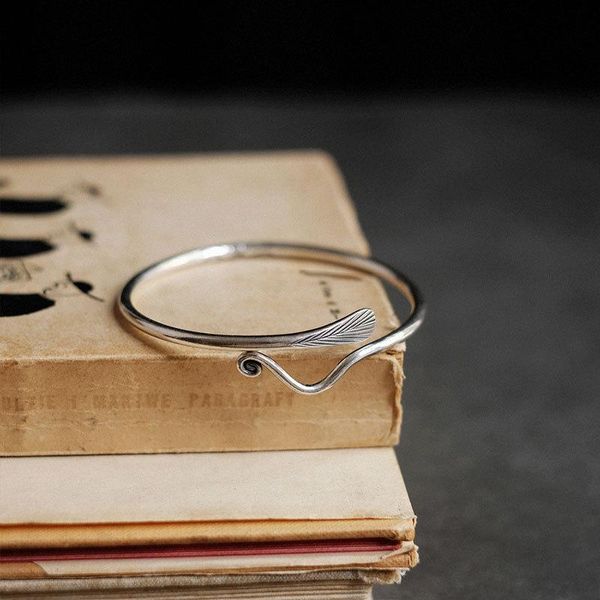 

bangle miuoxion retro curved tail bracelet fashion personality punk party jewelry for women feature namour charm gift all seasons, Black