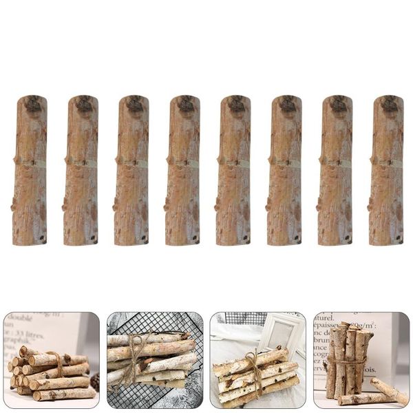 

decorative flowers & wreaths 2 sets wood log sticks diy branches dry wooden craft