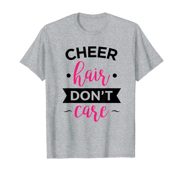 

girls cheer shirt, cheer hair don't care gift for girls, White;black