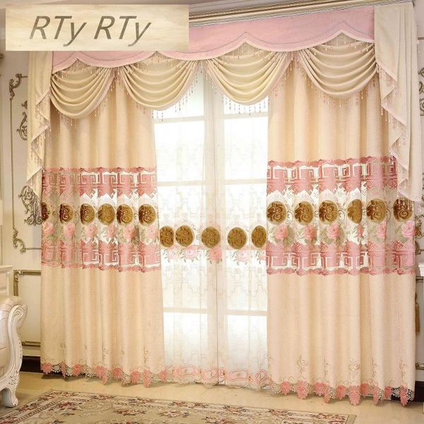

curtain & drapes thicken chenille european luxury embroidery curtains windows elegant chinese style shade for living room ap322-30