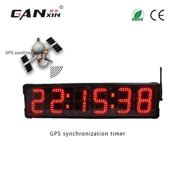 

wall clocks [ganxin]6 inch 6 digits single-sided led countdown clock large gps synchronization timer