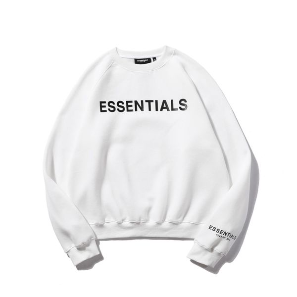 

supersize essential letter men's and women's pullover round collar, Black