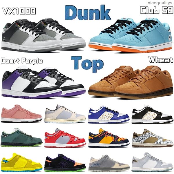 

men basketball shoes club 58 vx1000 travis scotts x ps court purple pink pig black white university blue low women sneakers