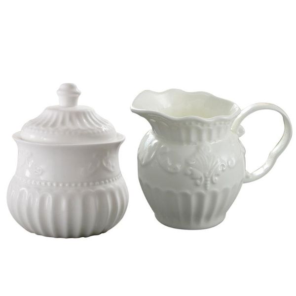 

mugs 1 set 2pcs coffee frothing pitcher household ceramic sugar packet jar