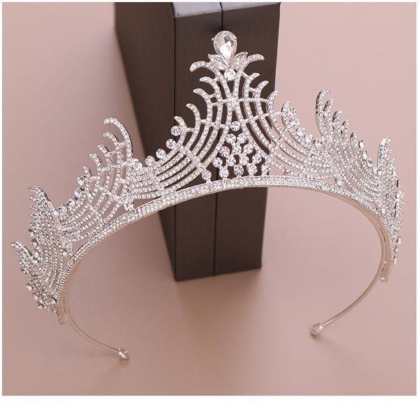 

ailibride crystal crown bridal tiaras and crowns for wedding queen pageant party head jewelry hair accessories wedding h qylyzv, Silver