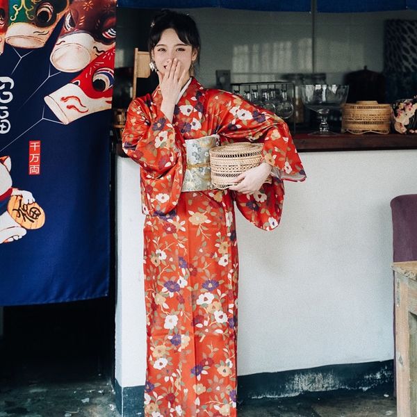 

japanese traditional kimonos cosplay asian oriental dress yukata women elegant chinese dresses japanese dress woman 11194, Red