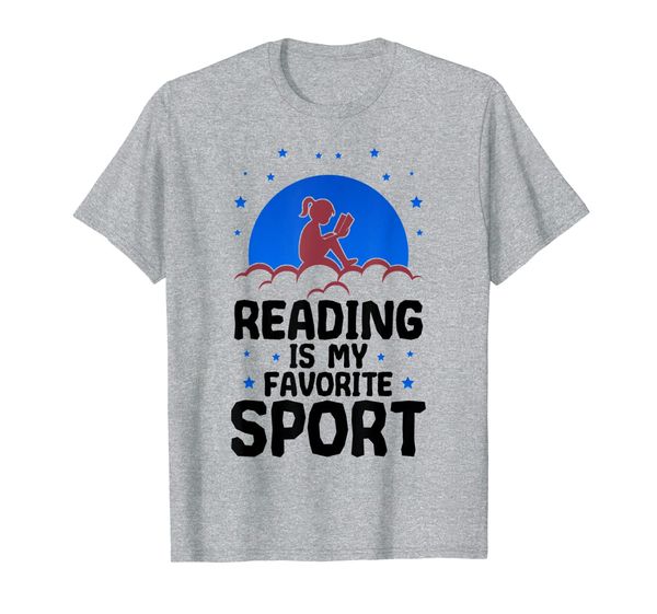 

reading is my favorite sport funny book lover t-shirt, White;black