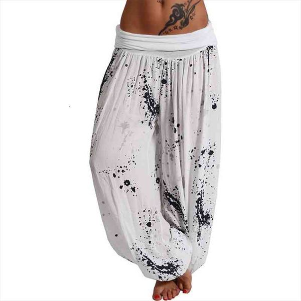 

casual men women pants thai trousers hippy baggy boho loose aladdin boho festival hippy smock high waist pant, Black;white