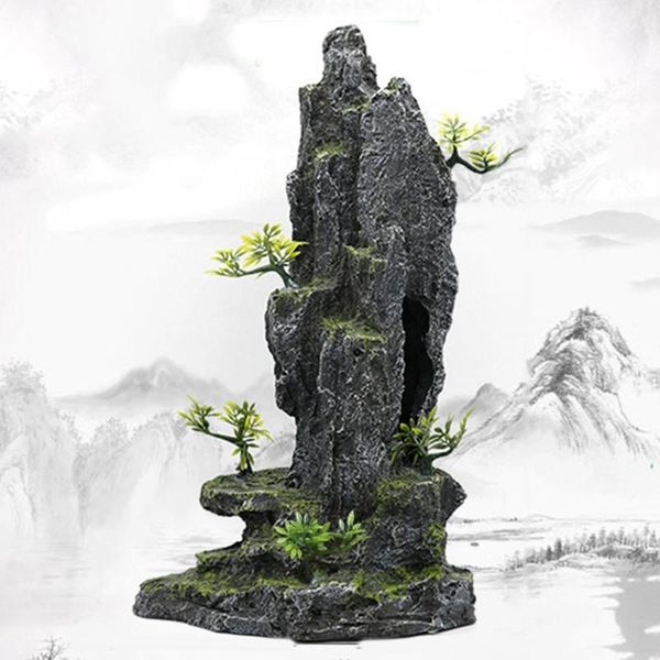 

ornaments rockery aquarium fish tank landscaping decoration vintage home resin