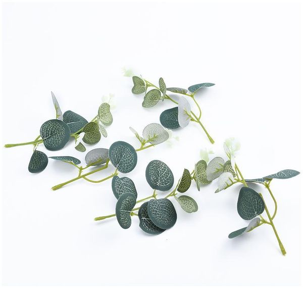 

6pcs artificial plants for wedding home decoration bridal accessories clearance fake leaf flowers wreaths silk eucalyptu jllzay