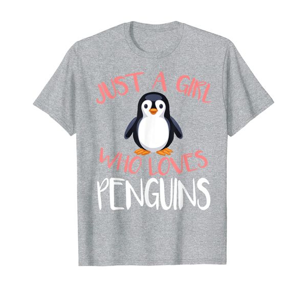 

just a girl who loves penguins t-shirt penguin lovers shirt, White;black