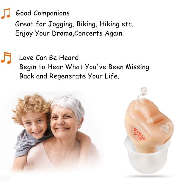 

mini invisible cic hearing aid digital hearing aids for the elder with a10 battery in the ear sound amplifierscouts