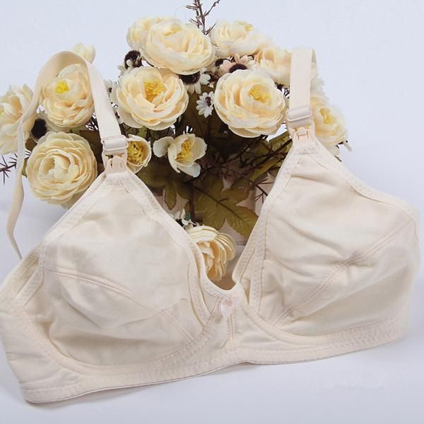 

maternity intimates women cotton adjustable breastfeeding bra nursing underwear clothings 34-42 c cup, White
