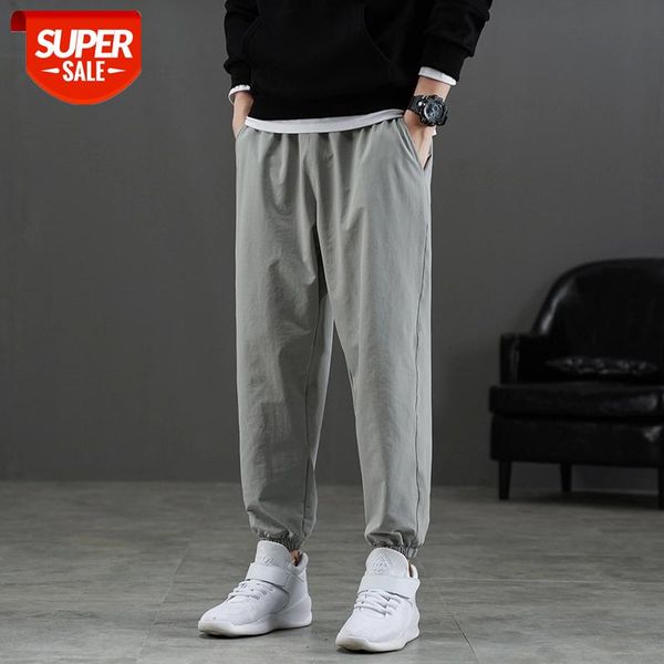 

2021 brand sweatpants mens clothing joggers cargo harajuku pants plus size casual fashion new loose korea trousers solid clothes #mn4l, Black