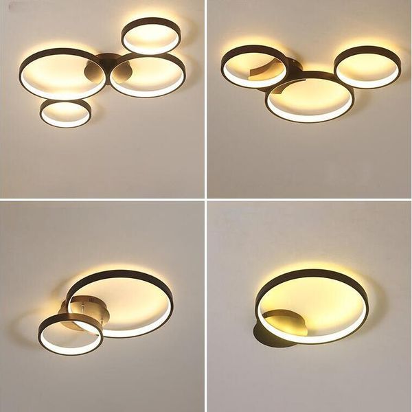 

ceiling lights lamp fixtures coffee black white finish modern led for living room master bedroom home deco