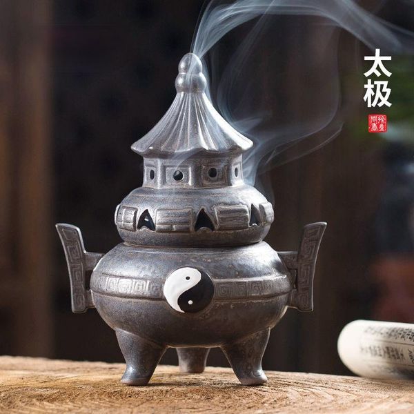 

fragrance lamps creative plate incense burner household indoor zen decoration taoism tai chi eight trigrams offering stove