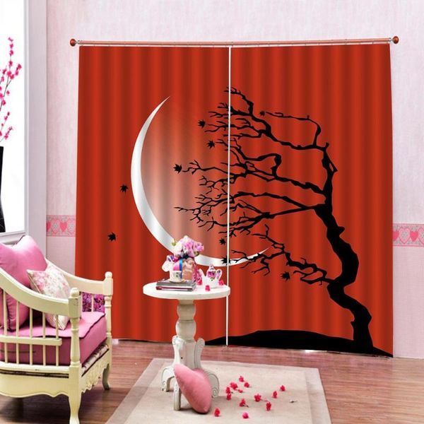 

curtain & drapes red curtains luxury blackout 3d for living room bedding