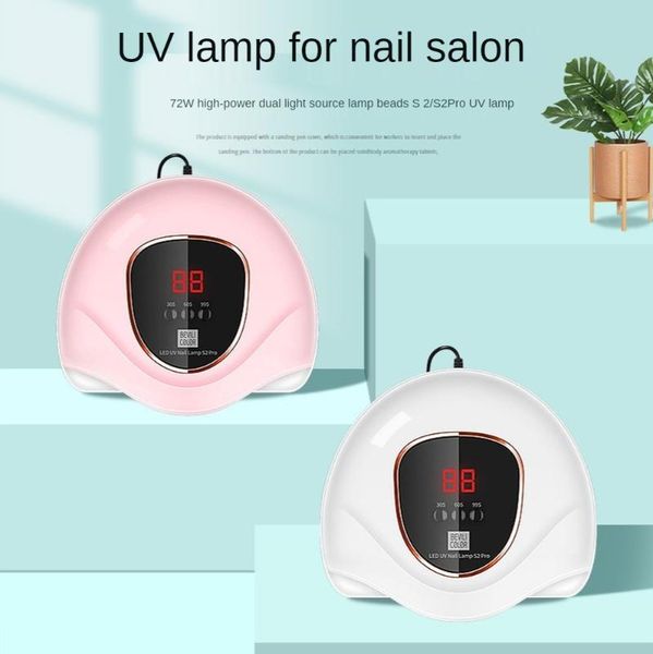

nail dryers style lamp high-power 72w uv potherapy machine quick-drying with lcd display tools
