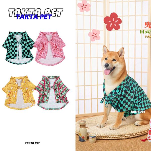 

takta-pet ghost killing cloth spring and summer kimono ice silk light cat dog