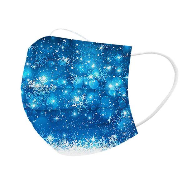 

disposable protective mask three-layer color printing snowflake christmas series