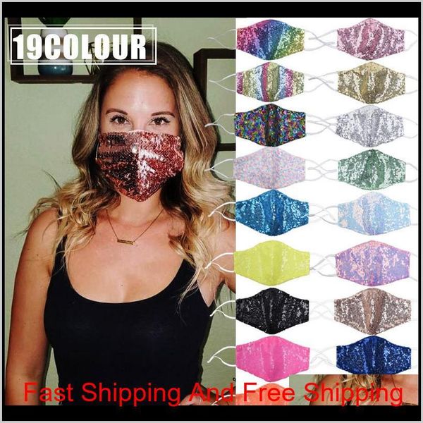 

sequin face mask double layer summer breathable sunscreen masks fashion woman washable reusable des qyldgw wrhome