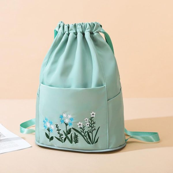 

duffel bags foldable ladies gym bag backpack training travel yoga sports embroidered