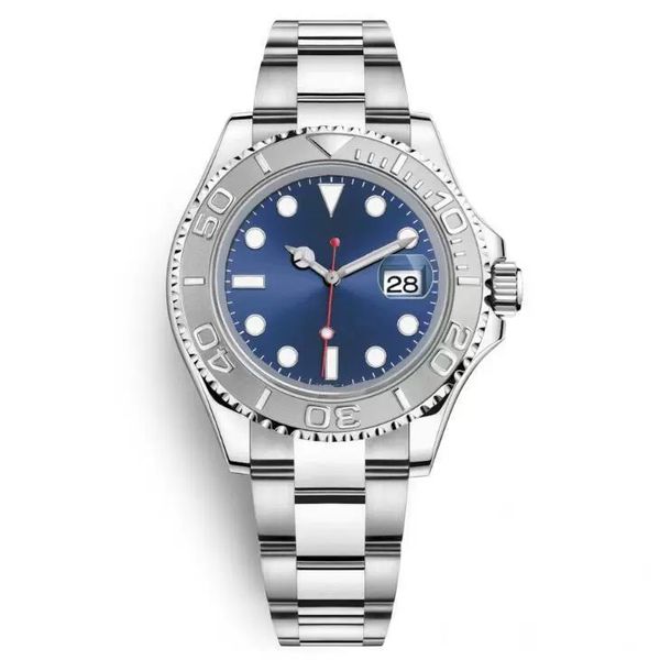 

wholesale men's sapphire mechanical automatic watch blue asian 2813 movement ceramic bezel basel diving date all-steel 40mm sports watc, Slivery;brown
