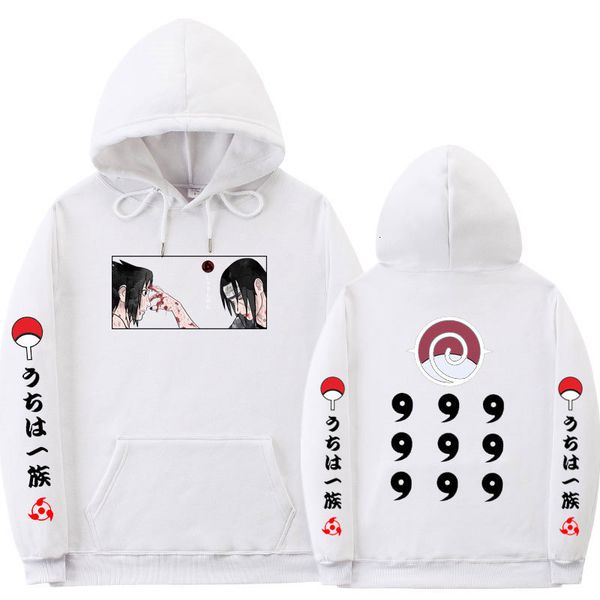 

2021 new anime naruto autumn hoodies men's sweatshirts hiphop uchiha itachi sasuke print streetwear casual pullover hooded hoody tumblr, Black