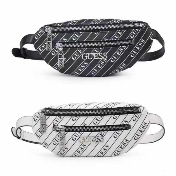 

2021 printed letter waist bag gu & ess street double zipper women's