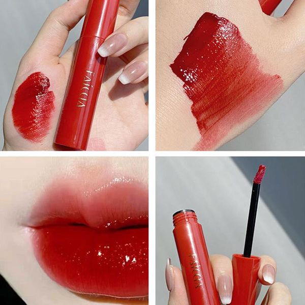 

lip gloss velvety glaze moisturizing jelly color film formation long lasting cosmetics for women girls mh88
