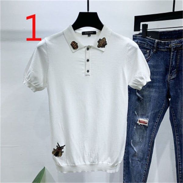 

new 2021 self-cultivation simple half-sleeved men's shirt tide brand compassionate wild handsome t 49w9, White;black