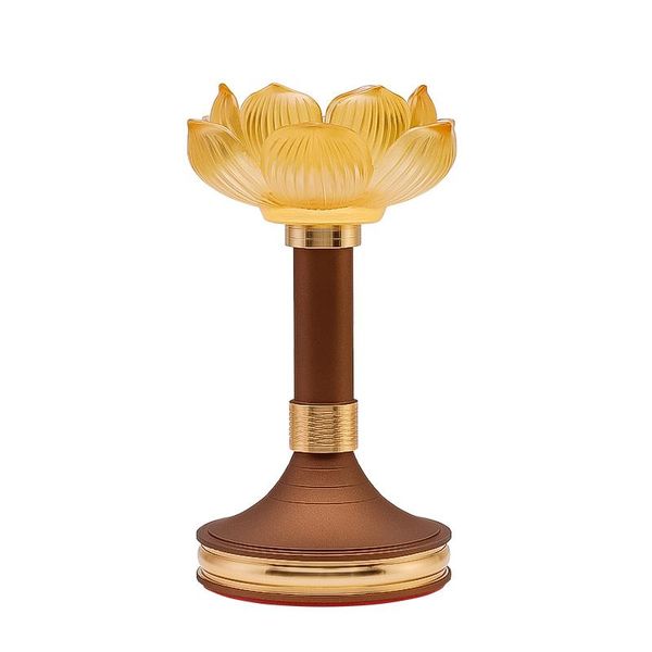 Candle Holders Lotus India Holder Antique Retro Church Crystal Castiçal Golden Swieczniki Glamour Home Decor Oe50zt