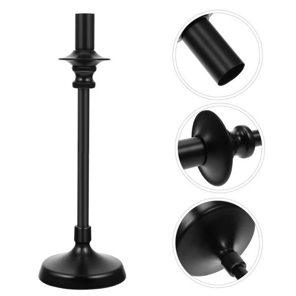 

candle holders 1pc retro decorative stand dining table candlestick deskdecor black