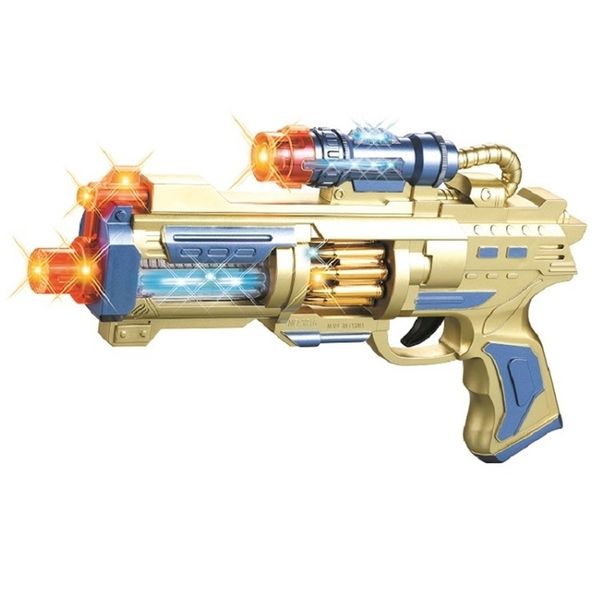 

children's electric luminous sound light vibration eight tone gun boy revolver toy