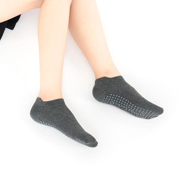 

men's socks women yoga anti-slip ballet dance fitness sports cotton gym, Black