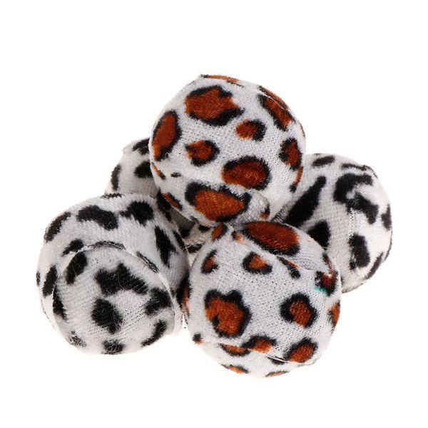 

cat toys 5pcs pet toy plush balls leopard interactive play funny dog kitten scratch squeaky sound chew bite