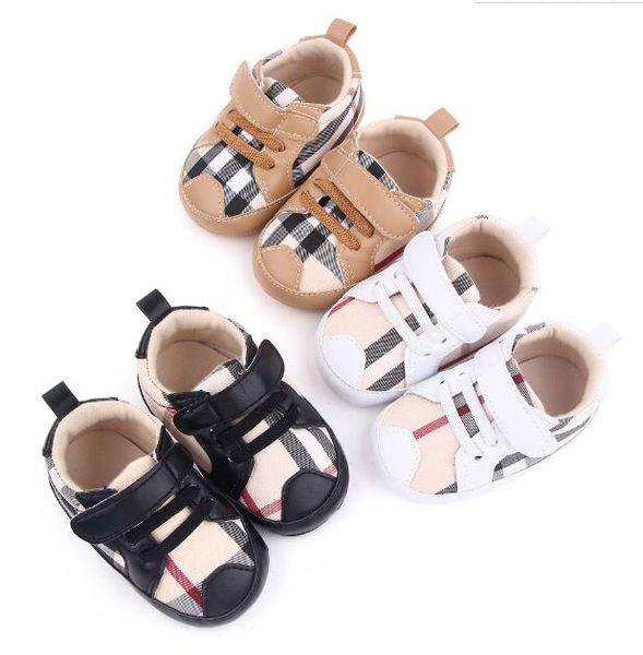 First Walkers Fashion Leather Baby Casual Shoes Anti Slip Handmade Newborn Boy Shoe 0-18 mesi