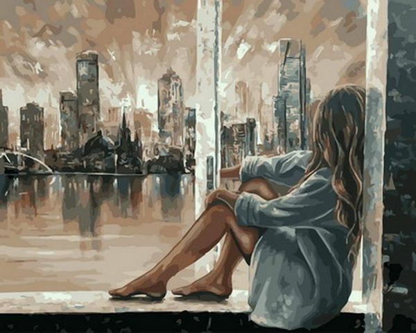 

frameless diy paintings by numbers paint by number for home decor pbn for living room 4050cm lying the window
