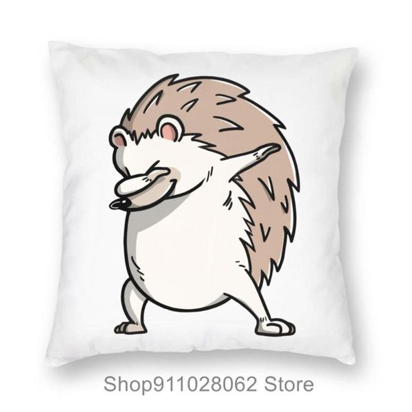 

cushion/decorative pillow funny dabbing hedgehog t-shirt vectorized throw pillows covers cases velvet pillowcase cushion silk decorative
