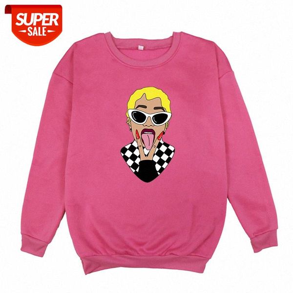 

rap cardi b di Â· plus velvet round neck sweater loose #hy4e, Black