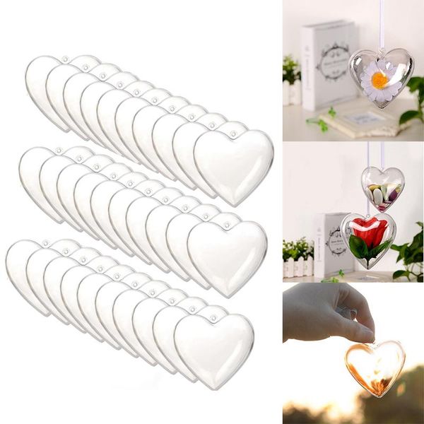 

party decoration 30pcs clear plastic fillable ball heart shape diy decor