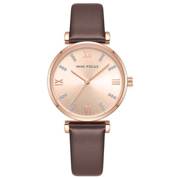 

Luxury Brand Minimalist Quartz Watches Women Rose Gold Bracelet Watch Casual Slim Clock for Ladies Wristwatch with Leather Strap